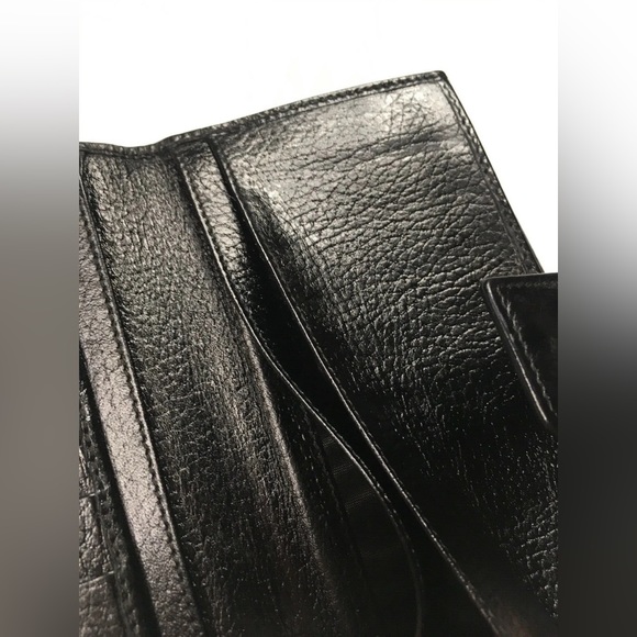 GUCCI VINTAGE LEATHER LONG WALLET - Picture 7 of 11